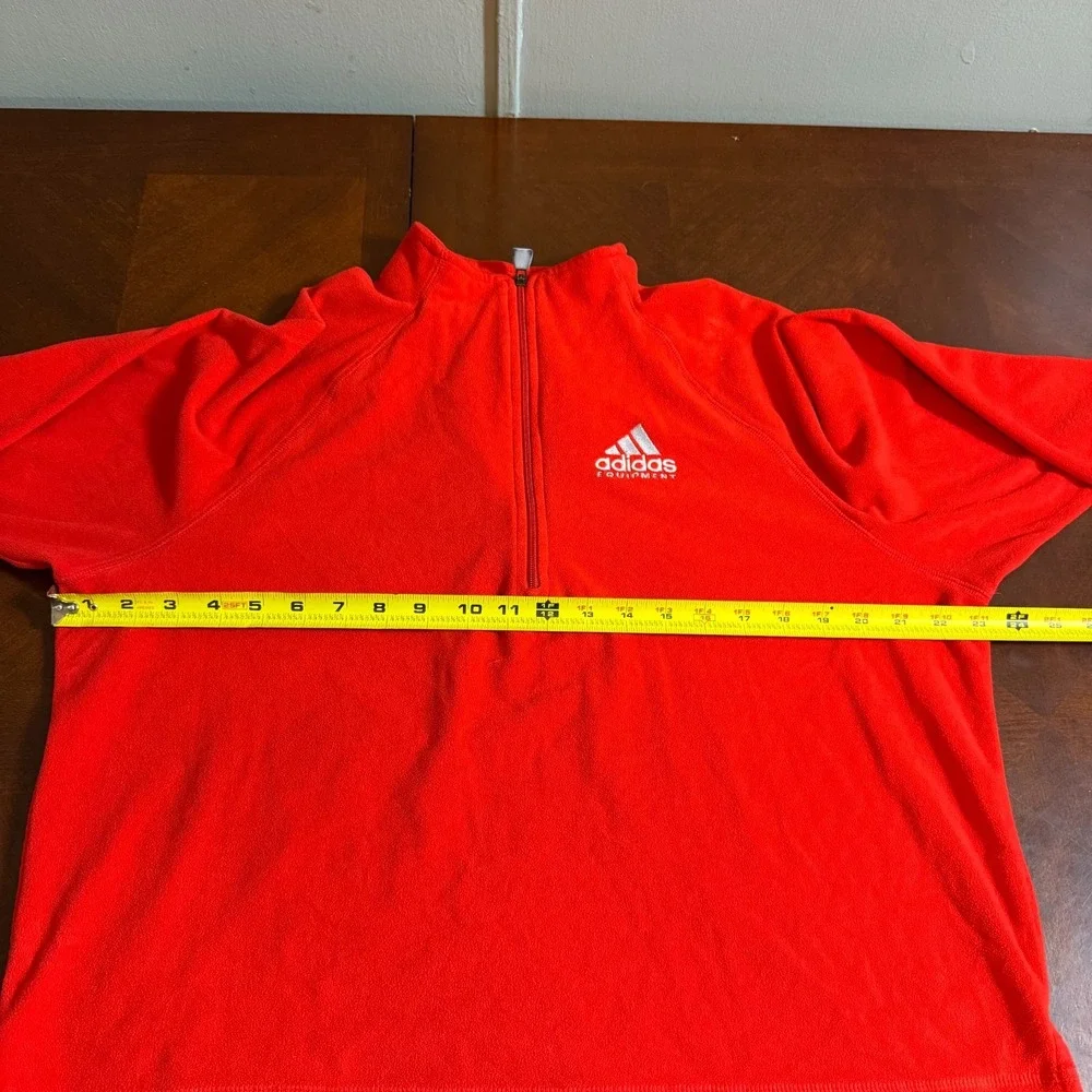 Vintage adidas Equipment Fleece Quarter Zip Pullover Red Men's M EQT‎ 90s